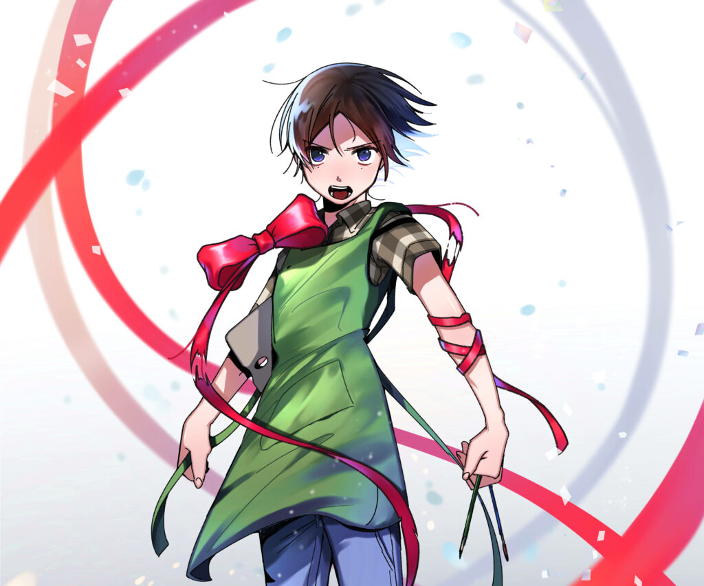 Yotasuke in Dynamic Pose - Vibrant Blue Period Wallpaper Background