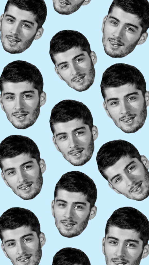 Zayn Malik Pattern Wallpaper: Vibrant Aesthetic in Light Blue