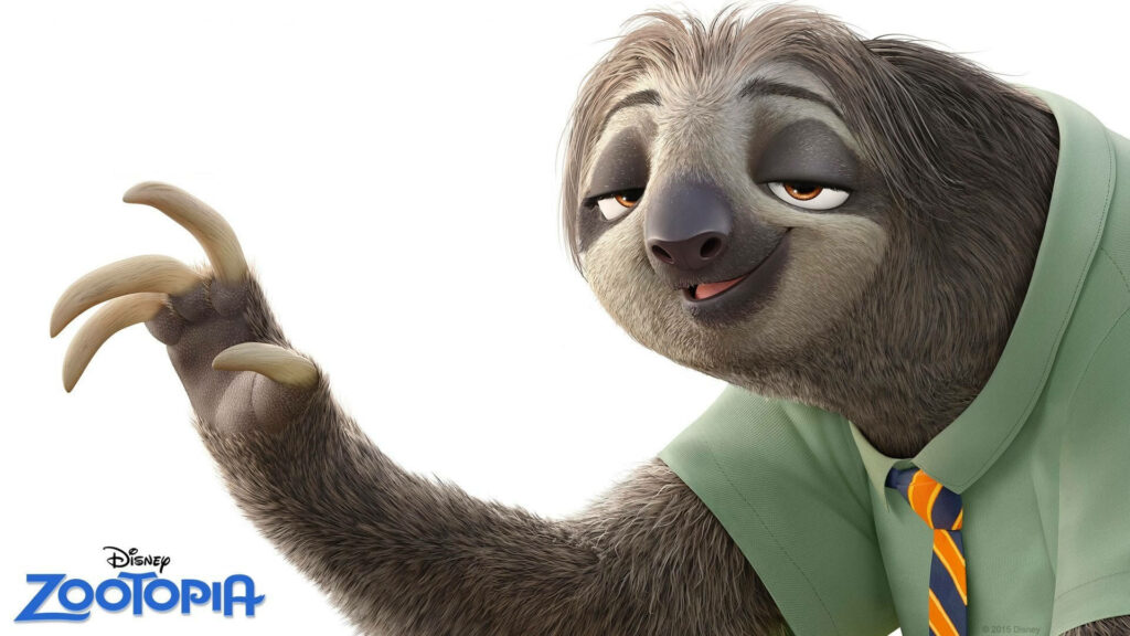 Charming Flash Slothmore Wallpaper - Zootopia Character Background