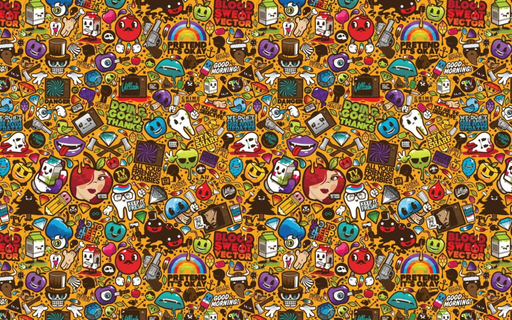 Vibrant Splashes: A Captivating HD Wallpaper Celebrating the Artistic Magic of Pop Art and Abstract Colors