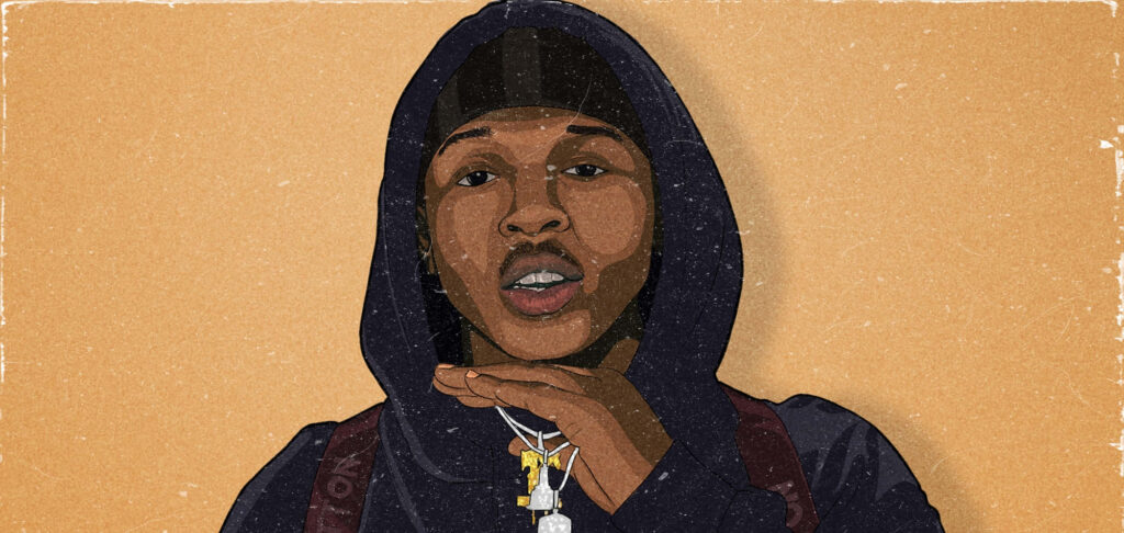 Colorful Tribute: Captivating Pop Smoke Cartoon Illustration Celebrates the Late Rapper's Legacy Wallpaper