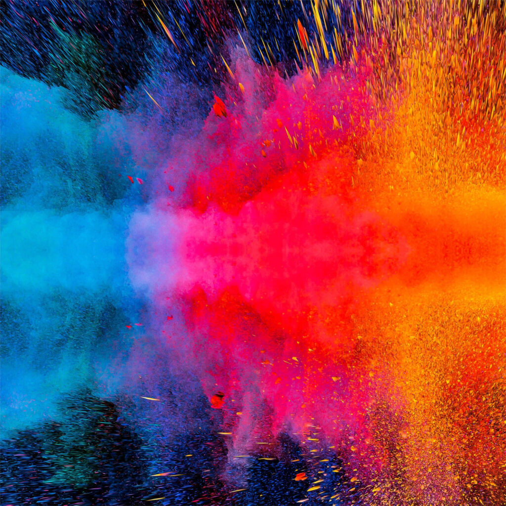Color Explosion iPad Pro Wallpaper: Vibrant Abstract Background