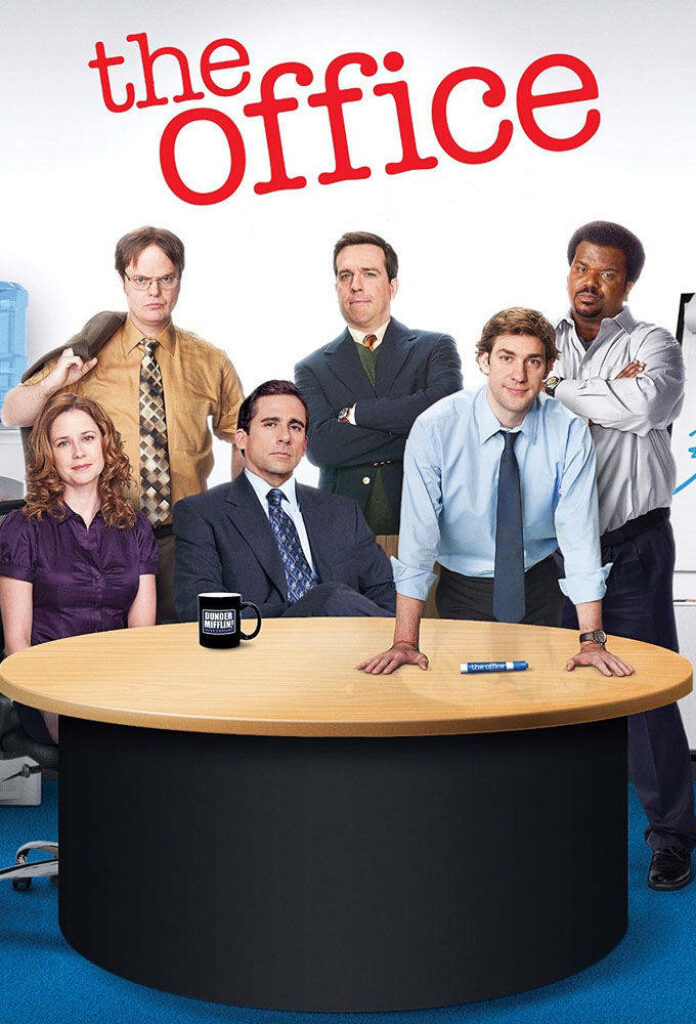 Vibrant iPhone Wallpaper: The Office Cast at a Round Table