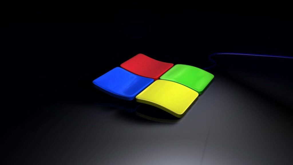 Vibrant Windows 10 Logo Awash in Color on a Sleek Black HD Desktop Background Wallpaper