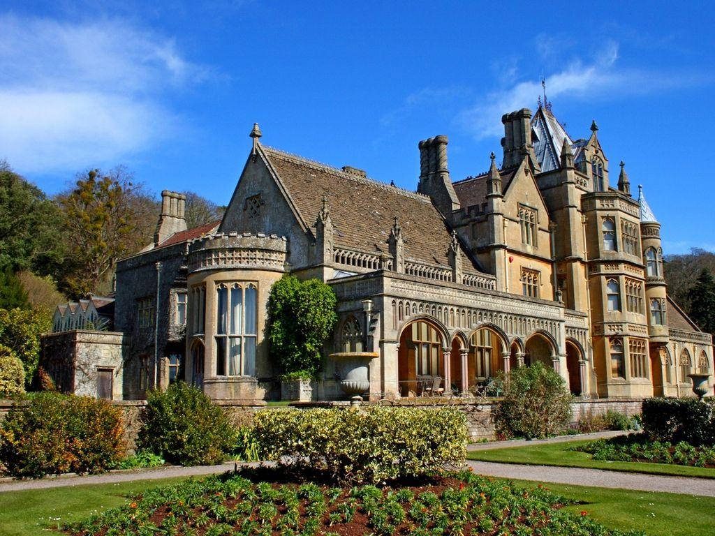 Victorian Manor wallpaper of Tyntesfield House Somerset Gothic architecture garden background
