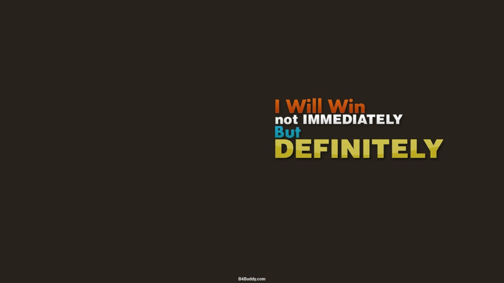 Resolute Determination: A Vibrant Typographic Motivation Propelling Success in a Deep Abyss - Inspiring Desktop Wallpaper