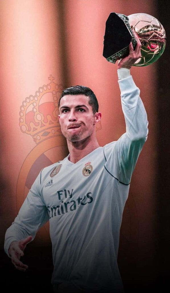 Dynamic Cristiano Ronaldo Victory Wallpaper - Soccer Champion Background