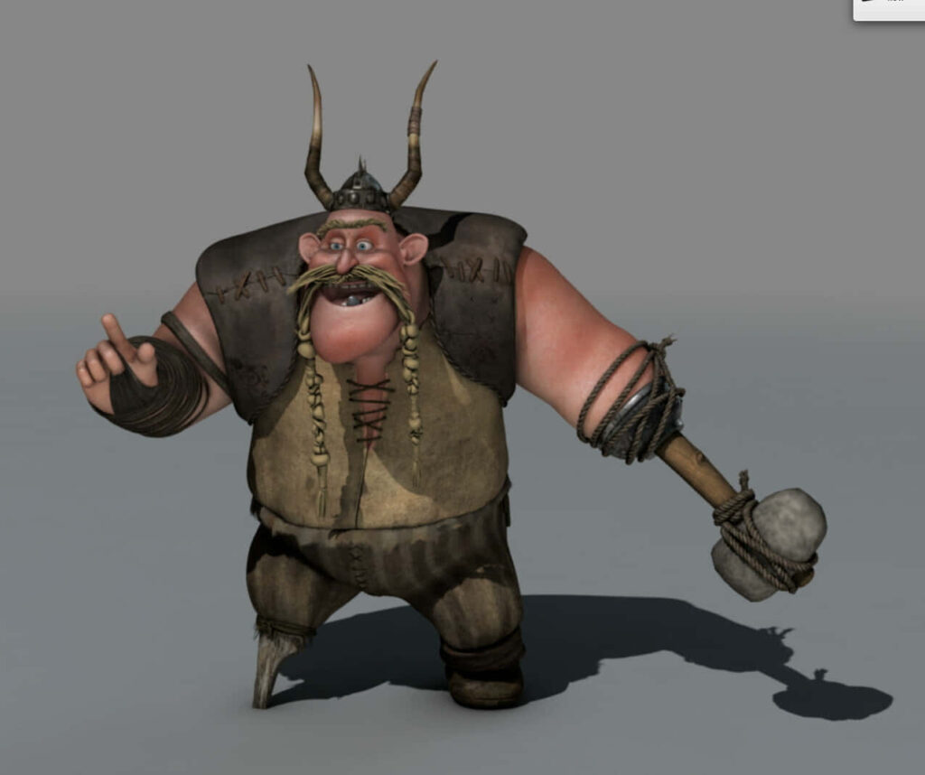 Viking Character Wallpaper: Rugged Warrior from Dragons: Riders of Berk