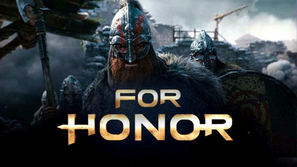 Fierce Viking Warrior in Battle Armor Ready for Combat - FOR HONOR Background Wallpaper