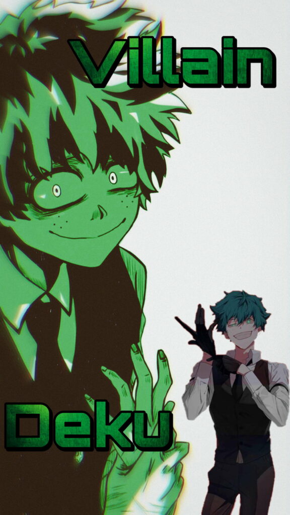 Deku Embraces Darkness: A Mighty Villain Rises in My Hero Academia's HD Anime Wallpaper