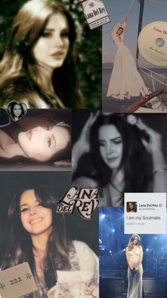 Lana Del Rey Aesthetic Collage Wallpaper: Vintage Concert Moments