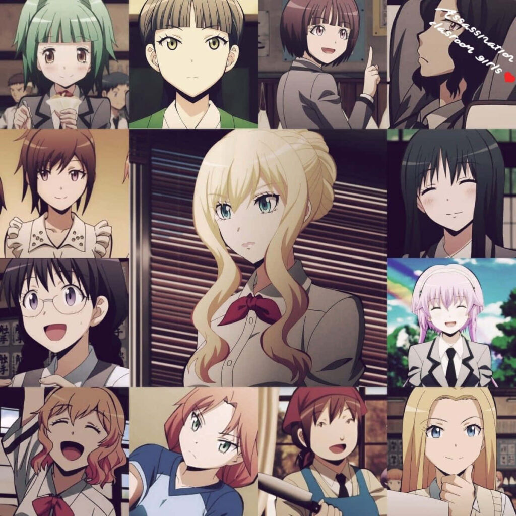 Vintage Anime Wallpaper: Assassination Classroom Character Collage