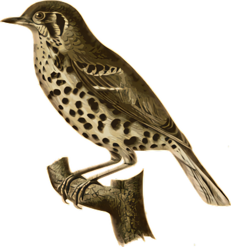 Vintage Bird Illustration Wallpaper: Timeless Naturalist Design
