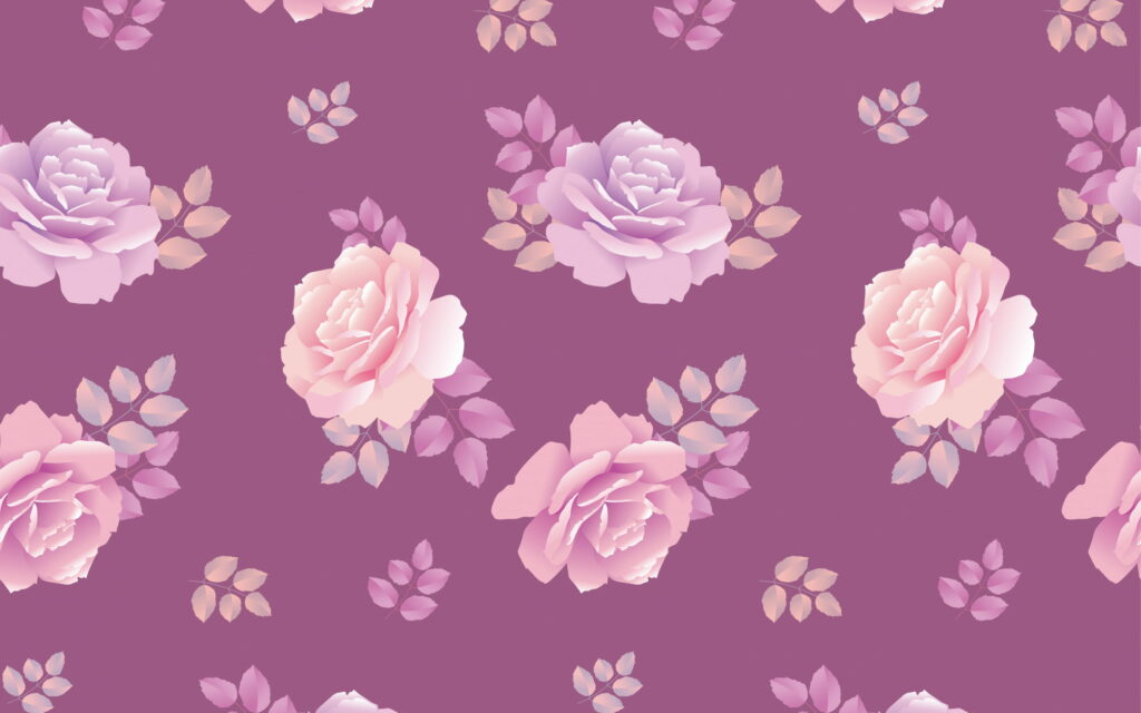 Vintage Elegance: A Lavender Oasis of Roses Wallpaper