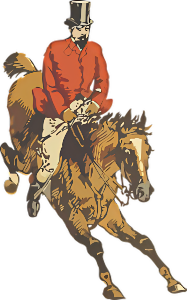 Vintage Equestrian Wallpaper: Classic Hunt Attire & Horse Riding