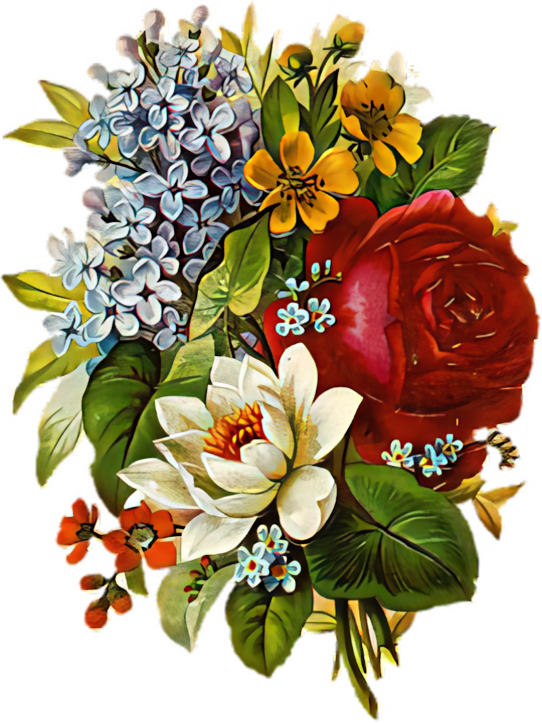 Vintage Floral Bouquet Wallpaper: Vibrant Roses, Lilies & Lilacs