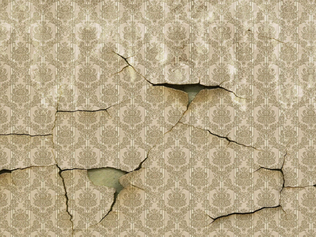 Vintage Floral Wallpaper Background: Rustic, Intricate Design with Age