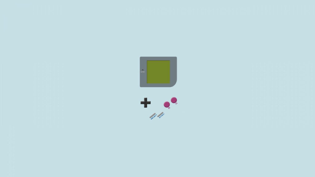 Vintage-Inspired Handheld Console Wallpaper on Light Blue Background