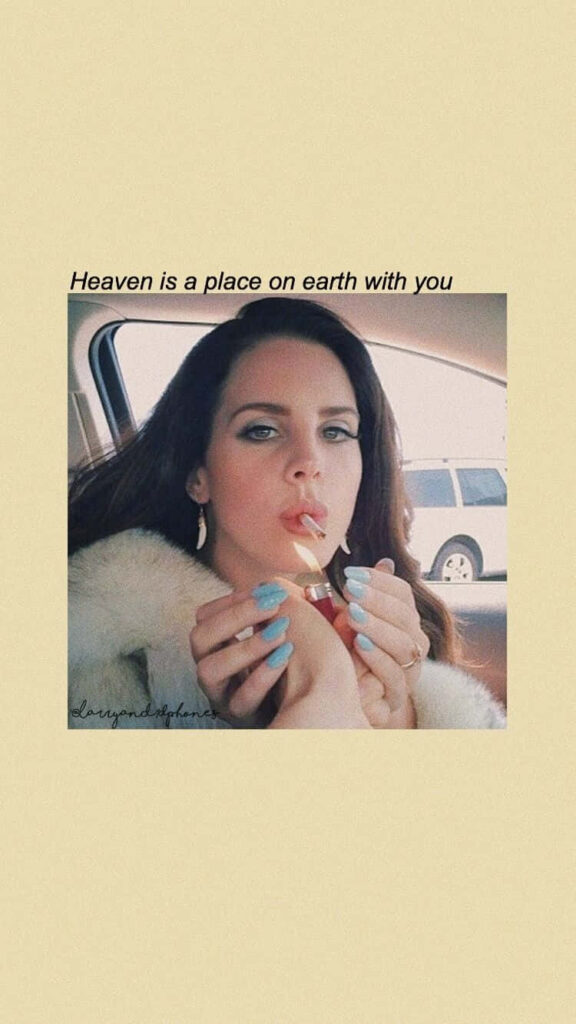 Vintage Lana Del Rey Wallpaper: 'Heaven is a Place on Earth'