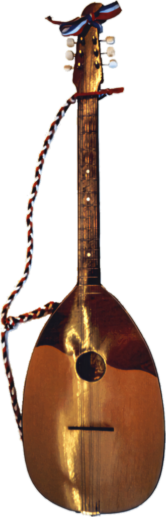 Vintage Mandolin with Braided Strap - Rustic Aesthetic Wallpaper
