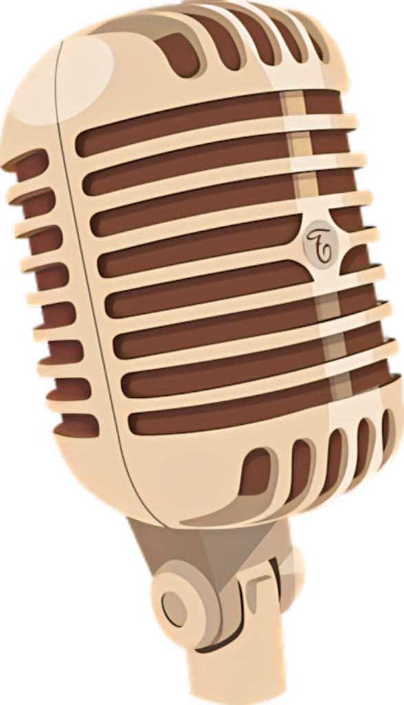 Retro Vintage Microphone Wallpaper – Classic Beige & Brown Design