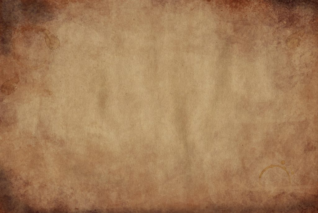 Vintage old paper banner wallpaper with sepia tones coffee stains and textured parchment background