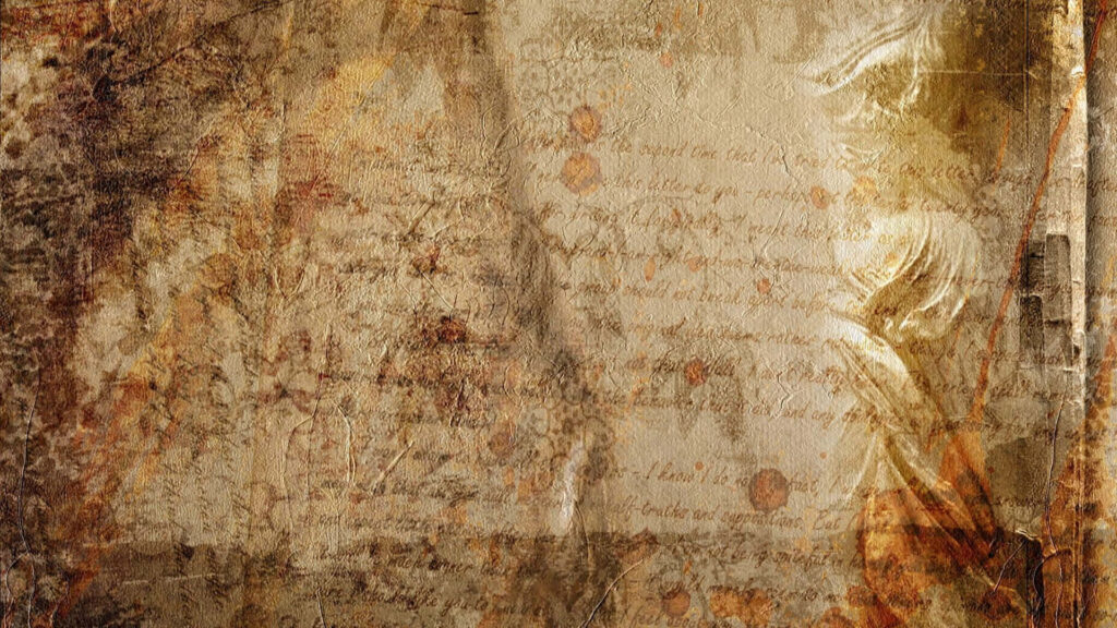 Vintage Old Paper Texture Wallpaper with Faded Scripts and Elegance
