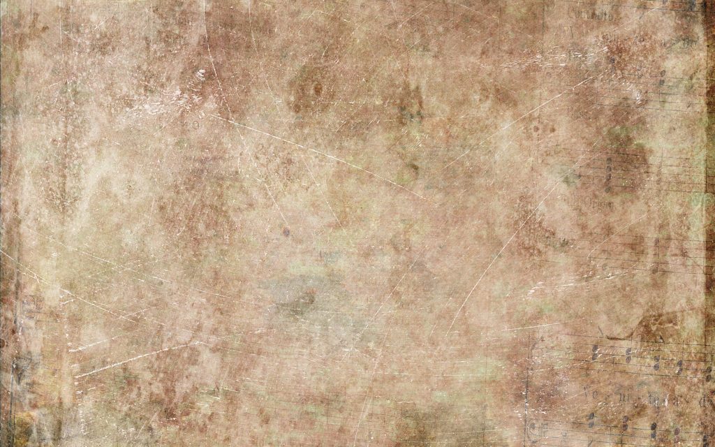 Vintage paper wallpaper with sepia tones musical notes and distressed textured background
