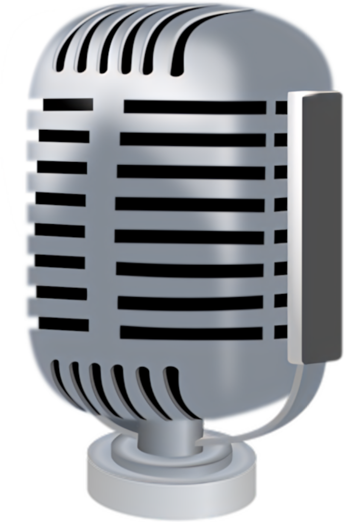 Vintage Silver Microphone Wallpaper: Retro Music & Broadcasting Design