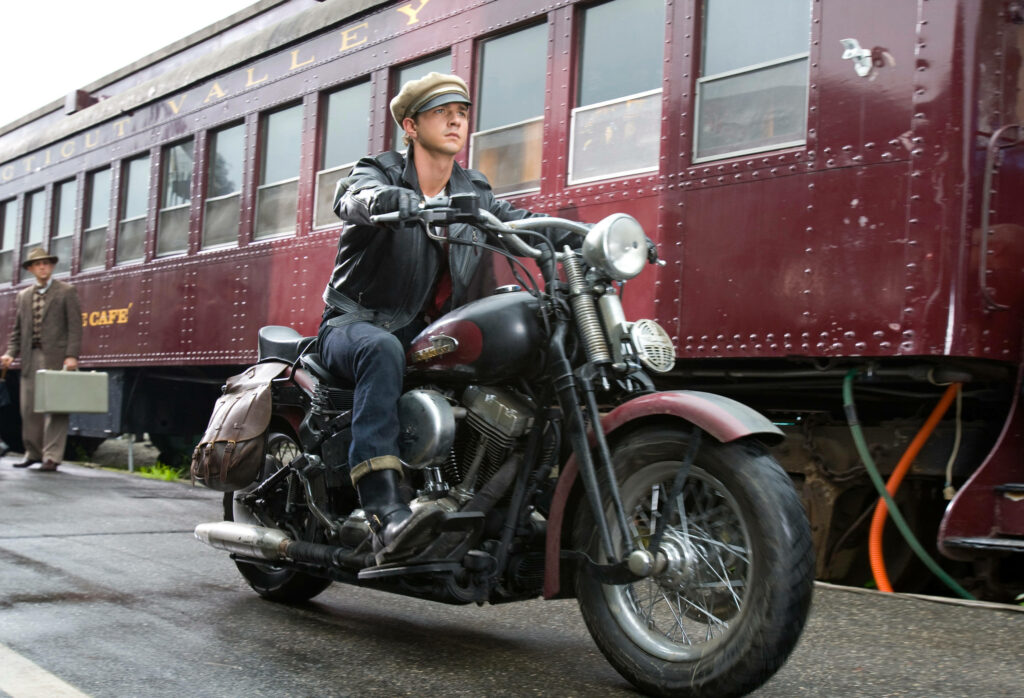 Vintage Softail Springer Motorcycle Adventure Wallpaper Background