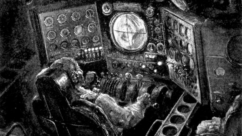 Vintage Spaceman Painting: Nostalgic Space Exploration Wallpaper