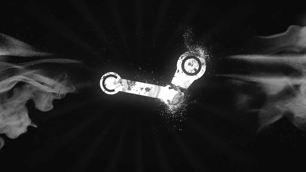 Monochromatic Vapor: A Stunning Black and White Steam Wallpaper