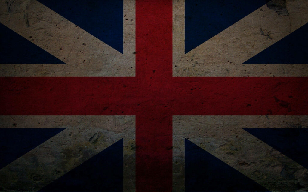 Vintage Union Jack Wallpaper: Weathered Textured Background Design