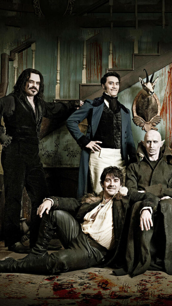 Vintage Vampire Wallpaper: Dark Comedy from What We Do In The Shadows