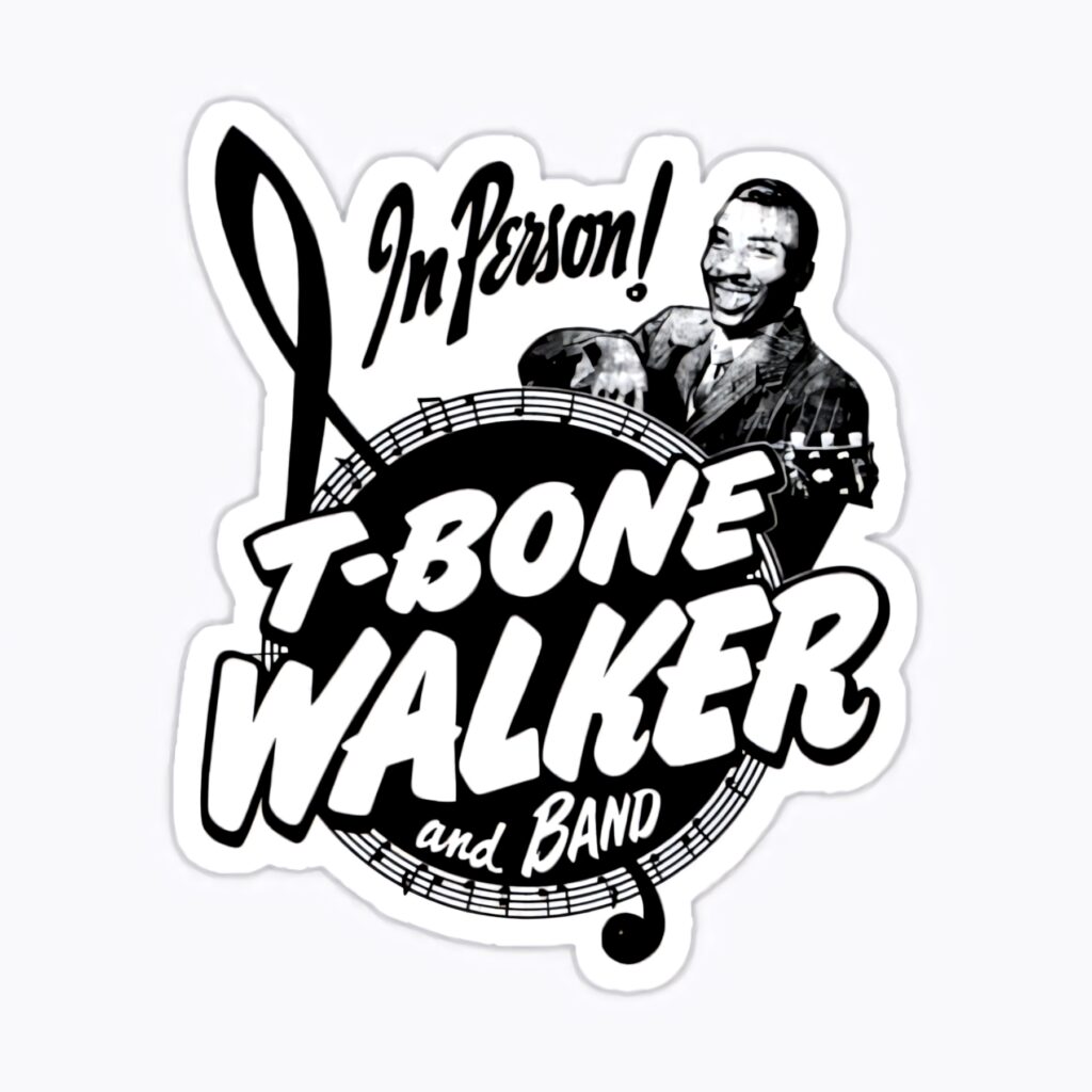 Vintage Wallpaper: T-Bone Walker & Band with Musical Theme