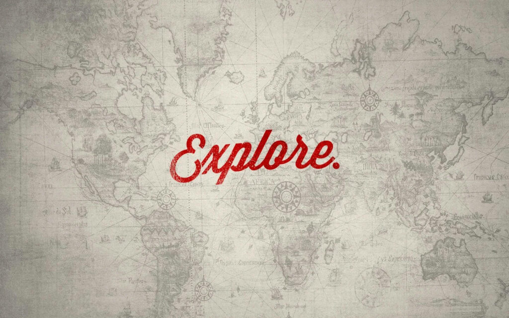 Vintage World Map Wallpaper: Explore in Bold Red for Adventure