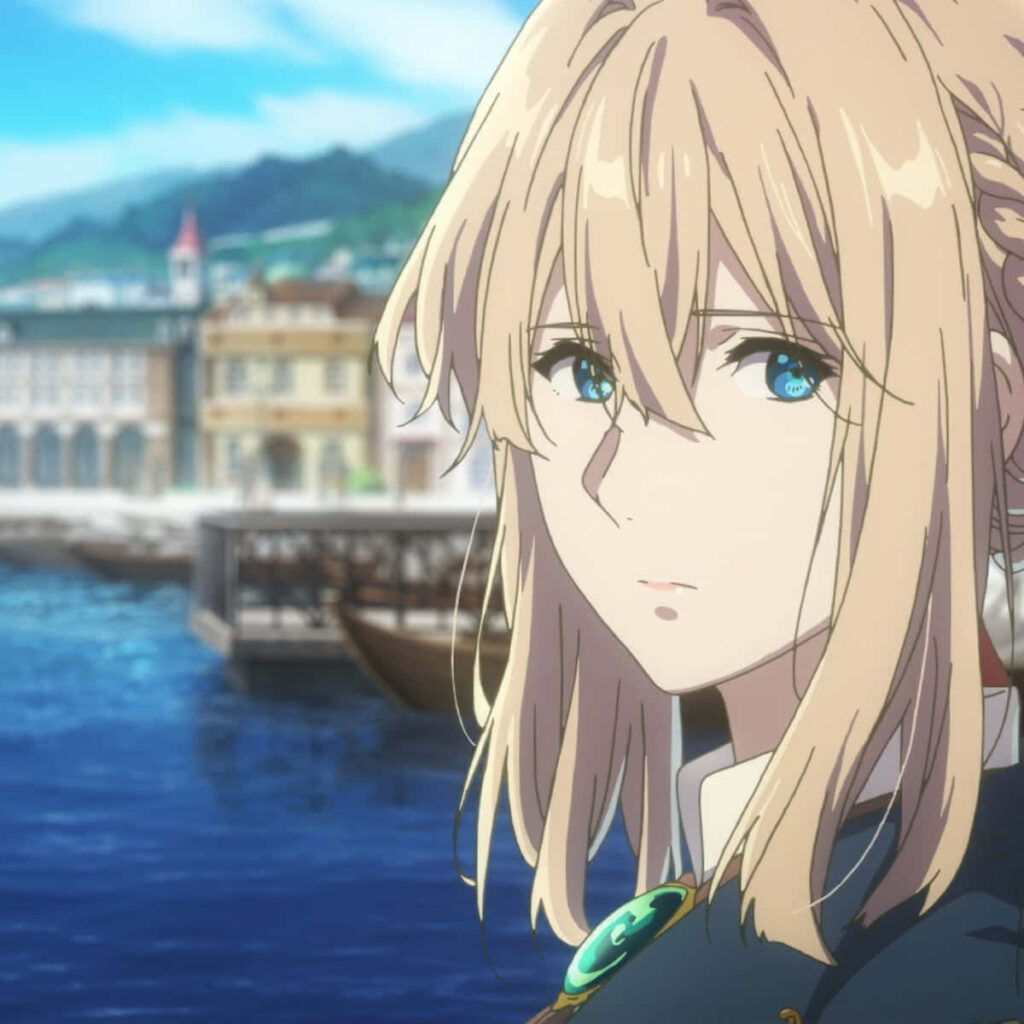 Violet Evergarden Wallpaper: Reflective Beauty in Vibrant Art
