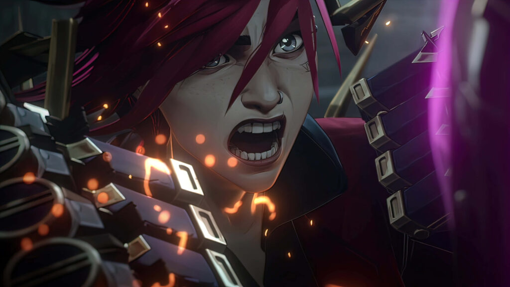 Intense Violet from Arcane - Dramatic Wallpaper Background