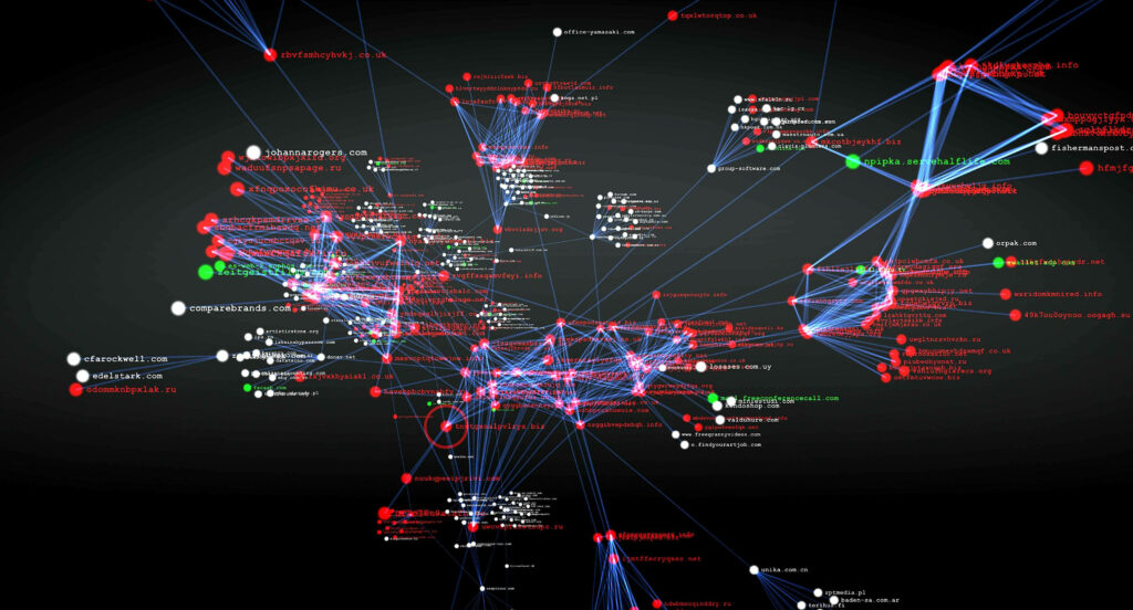 Dark Web: An Intriguing Map Tracker Wallpaper of Tracked Website Addresses by Hackers