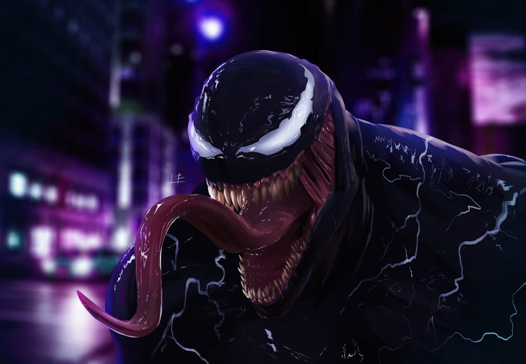 Powerful Superhero Venom Unleashes Spectacular Artwork on ArtStation: Mesmerizing 4K Venom Wallpaper by Talented Artist