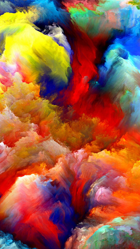 Vibrant 4K Abstract Digital Paint Wallpaper – Colorful Background
