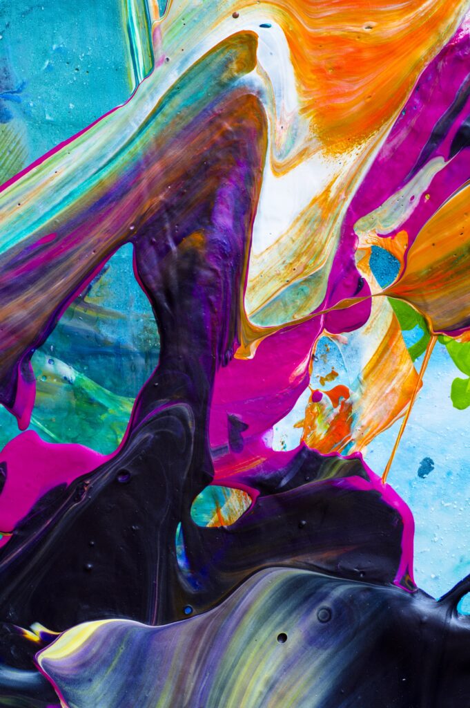 Vivid Abstract Wallpaper: Colorful Paint Splashes for Your Screen