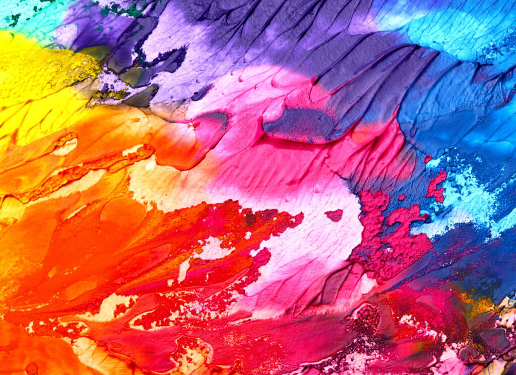 Vivid Abstract Expressionism Wallpaper: Colorful Swirl Background
