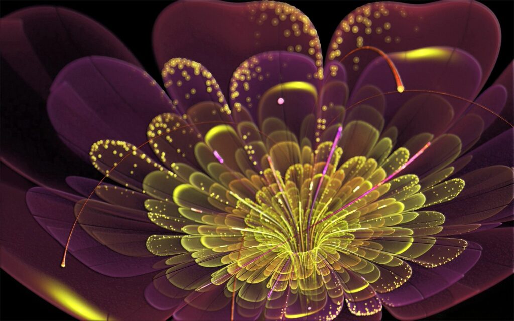Mesmerizing Abstract Floral Wallpaper - Dark Background, 1920x1200