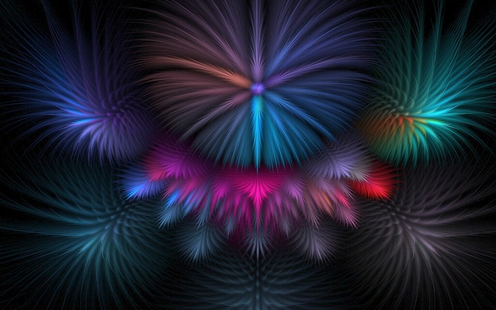 Vivid Abstract Lights Wallpaper - Colorful Patterns on Dark Background