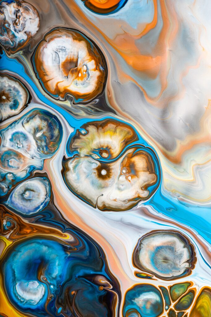 Vivid Abstract Liquid Paint Wallpaper - Fluid Motion Background