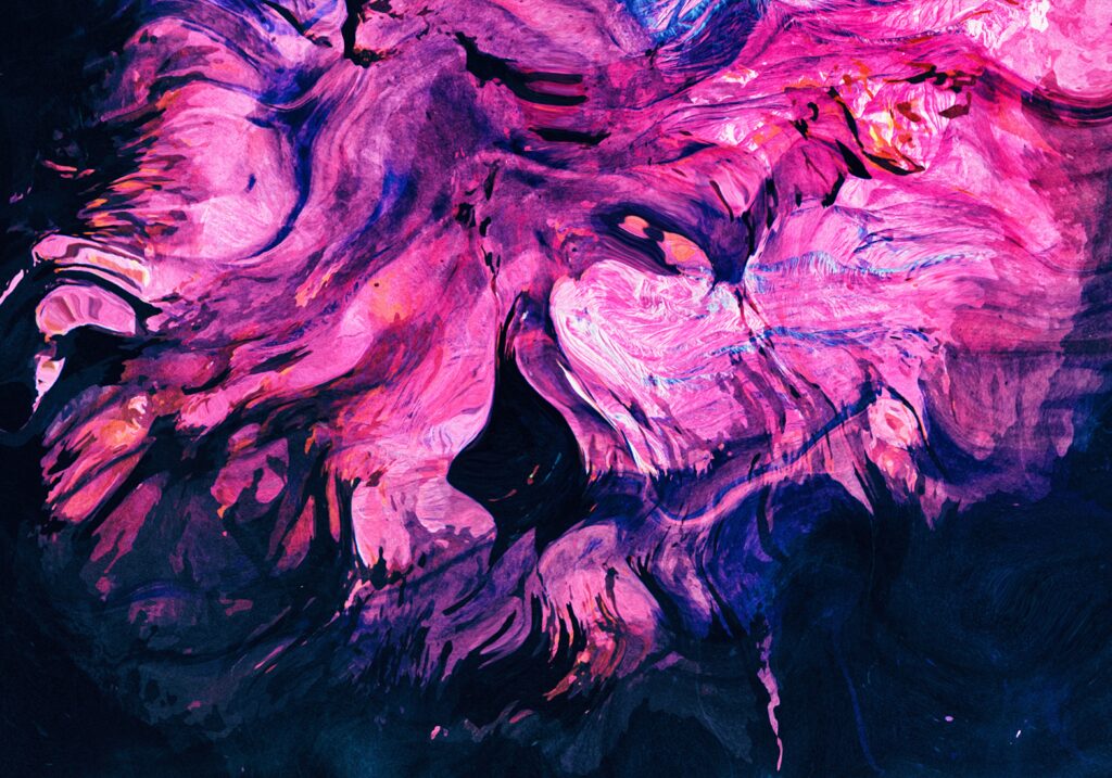 Vivid Pink and Purple Abstract Wallpaper - Mesmerizing Liquid Flow