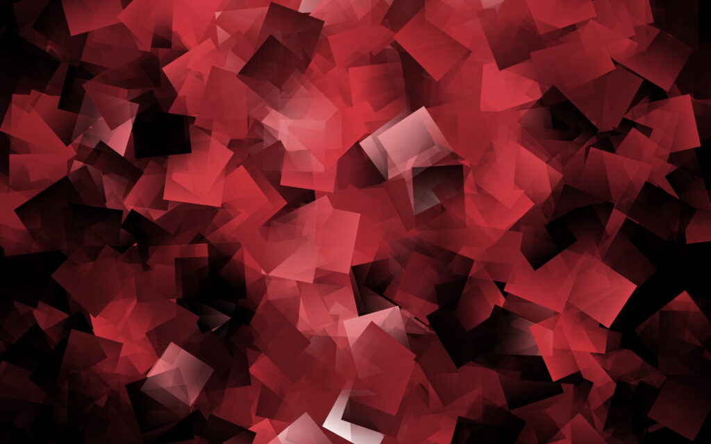 Vibrant Red Abstract Wallpaper with Transparent Overlapping Squares