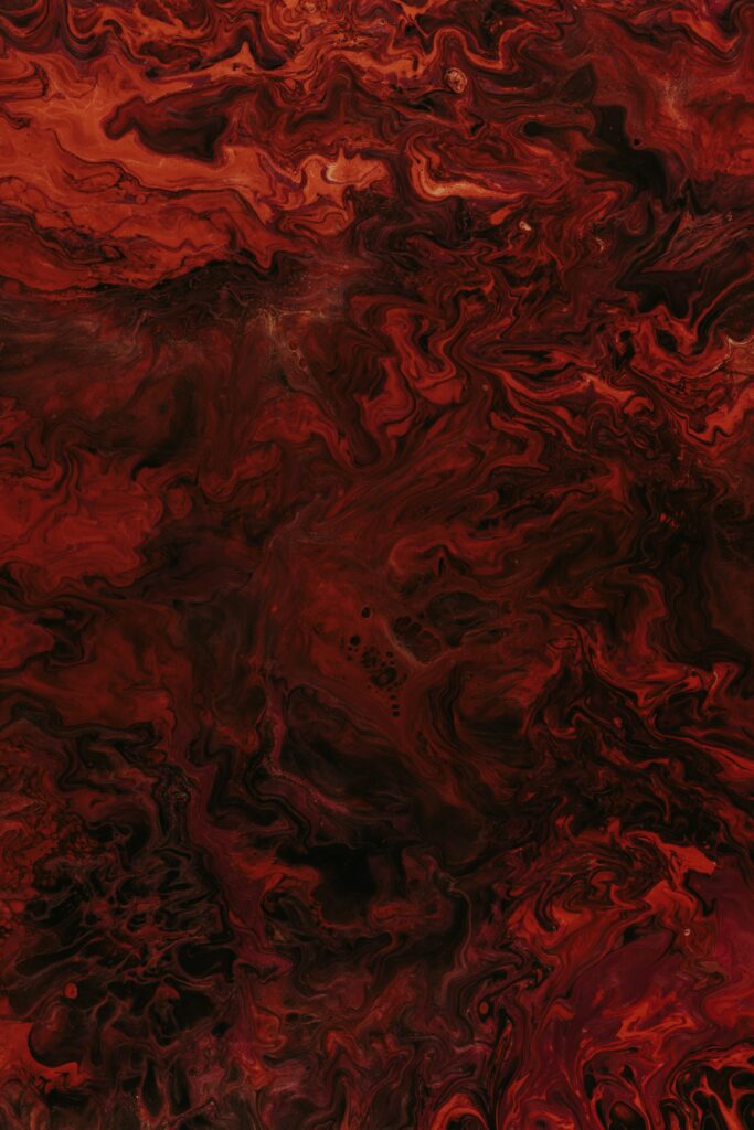 Vivid Abstract Red Swirls Wallpaper | Dynamic Paint Stain Background