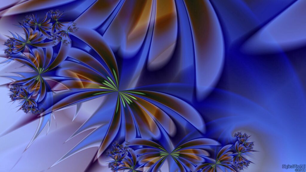 Vivid Abstract Wallpaper - Dynamic Blue, Purple & Brown Background 1920x1080